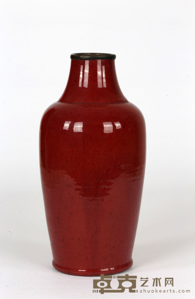 清 红釉大瓶    高：50cm