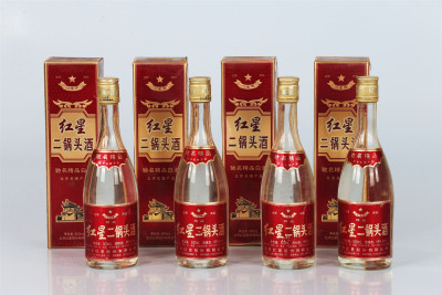 2002年 红星二锅头 清香型4瓶 