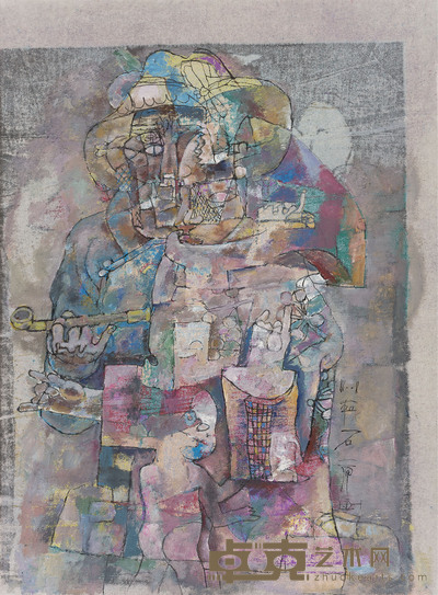 石虎 抽象人物 79x60cm 约 4.3 平尺