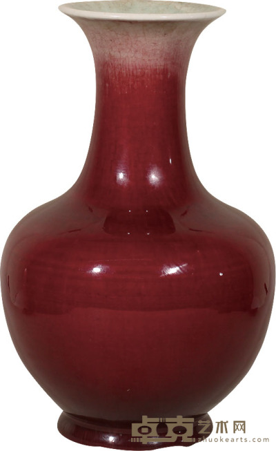 清·郎红赏瓶 H：29.3cm