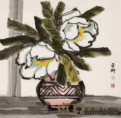 尚立昕  花卉 65cm×66cm  约 3.8 平尺