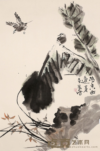 安暮鸿  花鸟 97cm×63cm  约 5.5 平尺