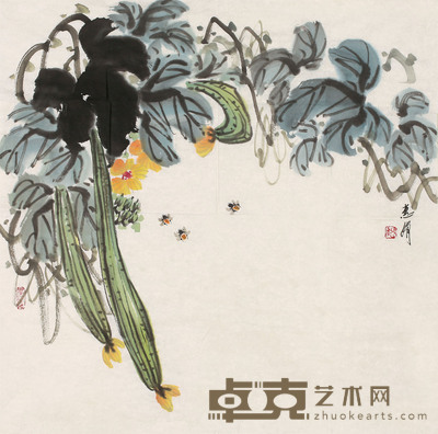 魏惠娟 丝瓜 68cm×69cm 约 4.2 平尺