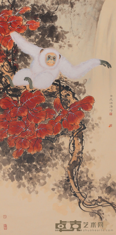 马瑞涛 白猿 135cm×66cm 约 8 平尺