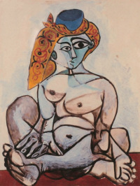 巴勃罗毕加索  坐着的裸体女人
