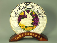 上海高浮雕兔盘