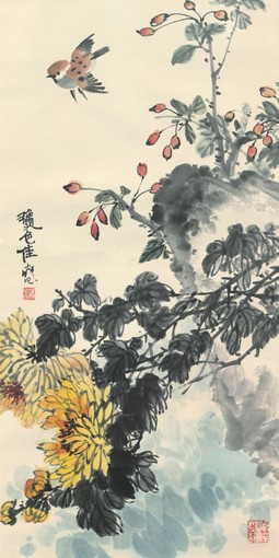 徐家昌 花径鸟路  