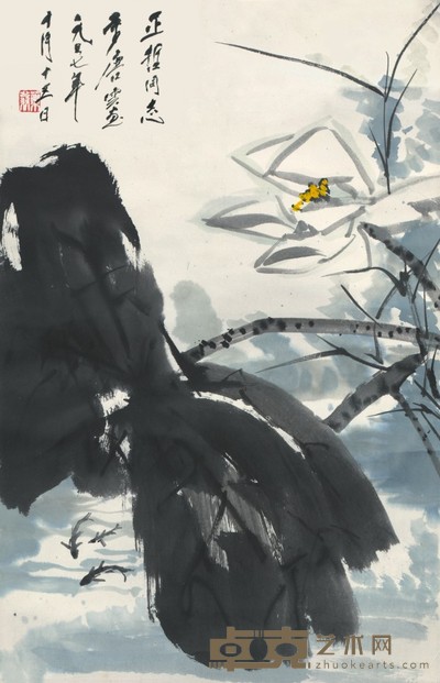 唐云 承露递香 67×43cm