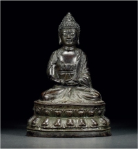 清·铜制释迦牟尼佛坐像
