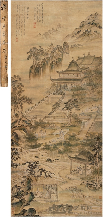 杜堇 兰亭修禊图 160×67.5cm