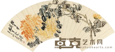 吴昌硕 秋菊图 54×18cm