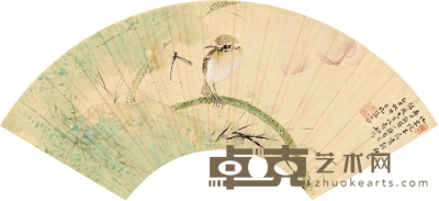 张大壮 荷塘禽趣图 53.5×18cm