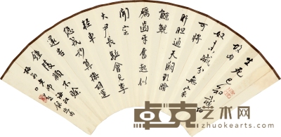 白蕉 行书 七言诗 47.5×19cm 