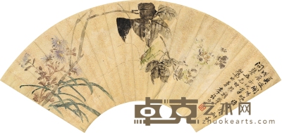 李铨 花卉虫趣图 50.5×18cm