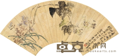 李铨 花卉虫趣图 50.5×18cm