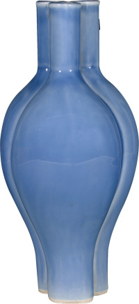 民国·蓝釉三孔瓶