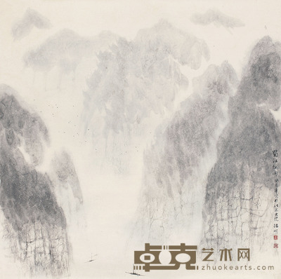 王绍明 蜀江烟雨 69cm×69cm 约 4.3 平尺