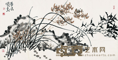 汉风  兰石图 68cm×136cm  约 8.3 平尺