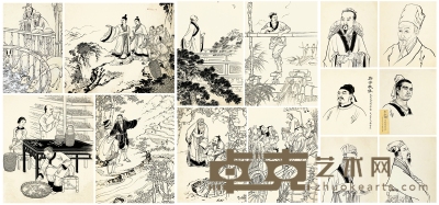 刘凌沧 黄 均等《中国古代科学家的故事》 插图原稿五十三帧 尺寸各一