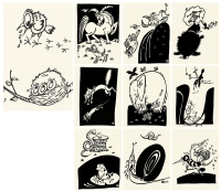 詹 同《动物童话》插图原稿二十四帧