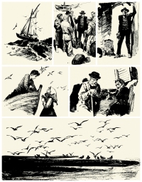 雷德祖《蓝色海鸥号》插图原稿二十二帧