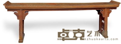 清·榉木夹独板翘头案 高：82.8 cm 长：265cm 宽：41.8cm