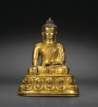 14世纪·铜鎏金释迦牟尼坐像