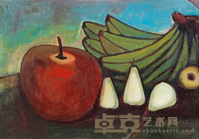 贺慕群 苹果香蕉和梨  65×92cm