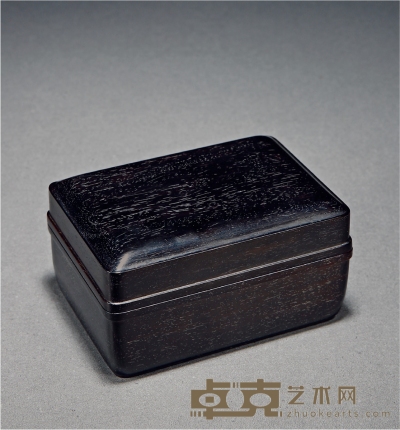 清·紫檀弦纹文具盒 高6.7cm；长12.3cm；宽8.7cm