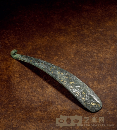 战国·龙首错金银龙纹带钩 长22.3cm