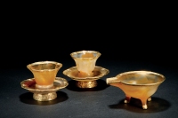 宋-辽金 玛瑙茶盏、盏托及公道杯 （一组五件）