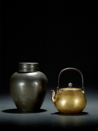 民国 锡罐及鎏金铜壶