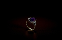 维多利亚时期 紫水晶钻石戒指