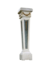 1890年制 白理石铜鎏金装饰罗马柱