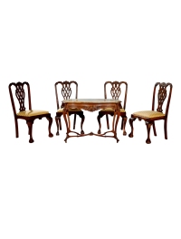 1880年制 法式下午茶桌配四椅