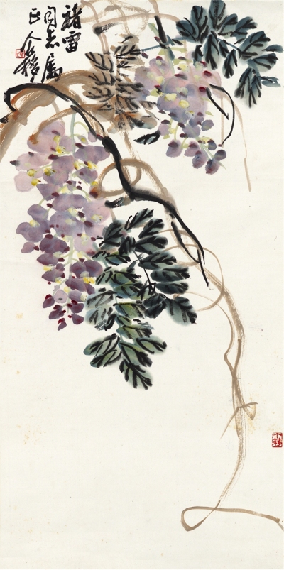 王个簃 紫藤图