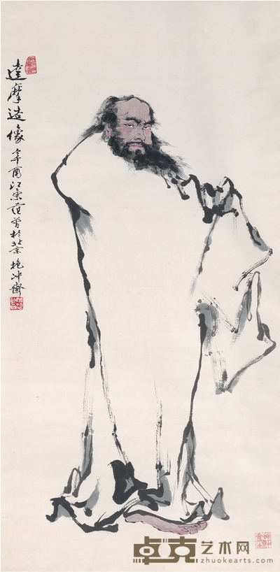 范曾 达摩造像图 134.5×67cm