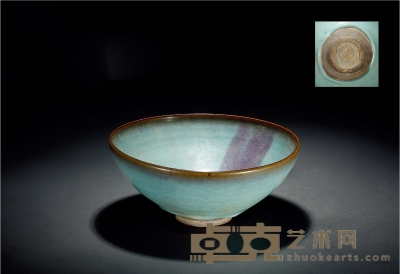 元 钧窑蓝釉红斑海碗 高11.4cm；口径27.3cm