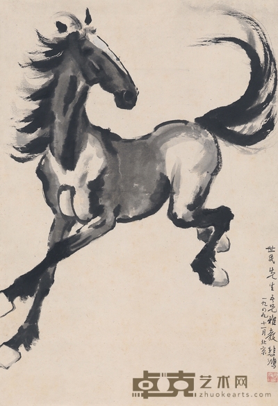 徐悲鸿 骏马图 85×58cm
