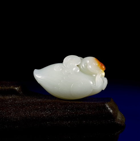 鸿运连连 白玉把件
