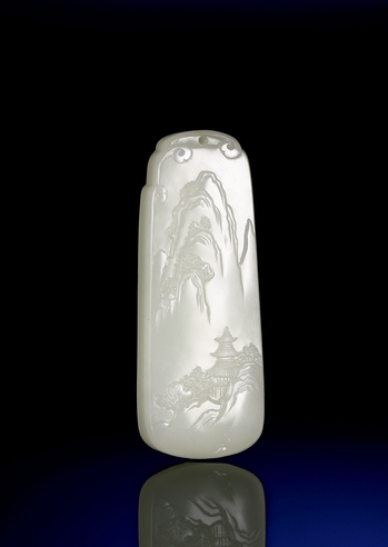 湖光春色 白玉牌