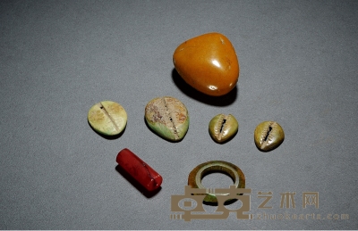 商-周·原始贝币、骨贝币一组七枚 通长19-43mm