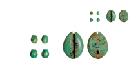 春秋·绿松石贝币、珠币一组三枚