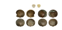 汉-明·铜、玉扇贝币一组五枚