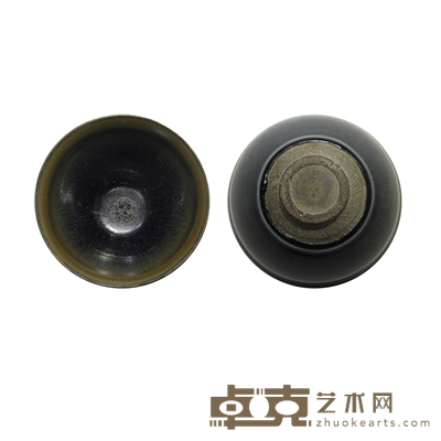 建盏 口径约：12.5cm，底径约：4.5cm，高约：7.2cm，重量约：391.7g