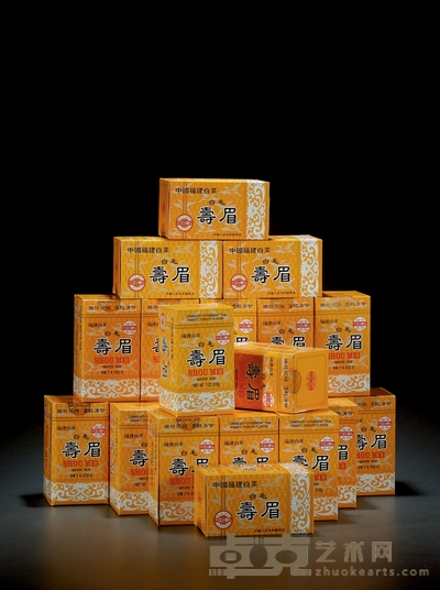 二十世纪九十年代·原箱福字牌白毛寿眉 规格:二十四盒,200g×24(净重)