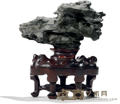 清·英石供石摆件 带座高：31.5cm