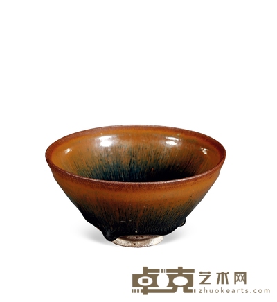 南宋·建窑兔毫盏 高：6cm 口径：12cm