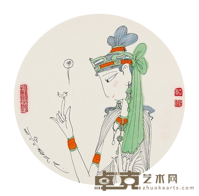 蔡志忠 佛语 直径:21cm