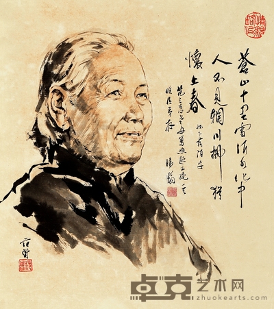 范 曾 母亲 46×40.5cm